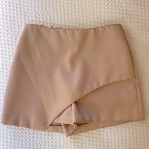 TOPSHOP satin blush mini skort